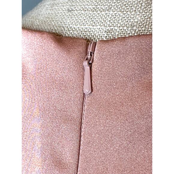 Ieena for Mac Duggal Blush Cape Sleeve V-Neck Fitted Dress 55358 Size 12 - Picture 10 of 13